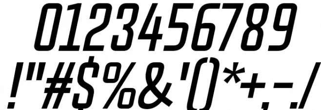 Chosence Italic Font OTHER CHARS