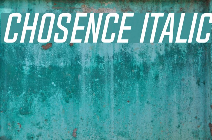 Chosence Italic Font examples
