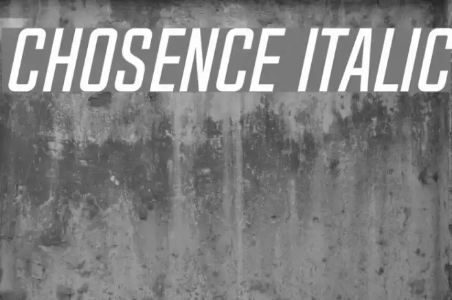 Chosence Italic Font examples