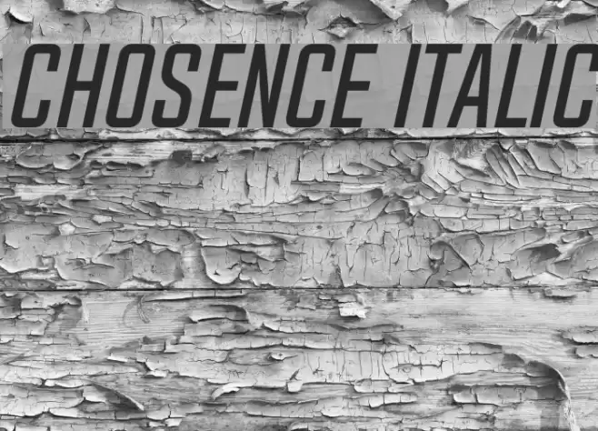 Chosence Italic Font examples