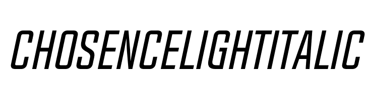 Chosence Light Italic  Free Fonts Download