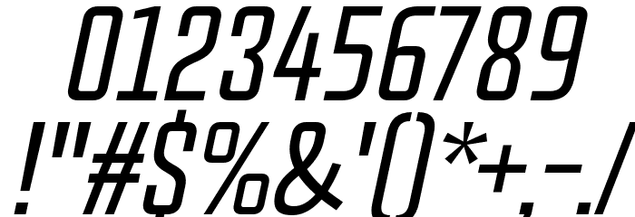Chosence Light Italic Font OTHER CHARS