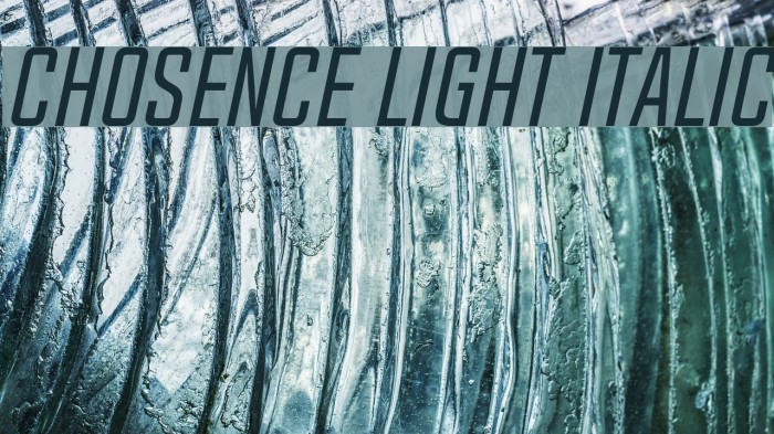 Chosence Light Italic Font examples