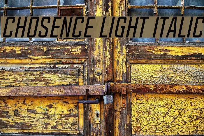Chosence Light Italic Font examples