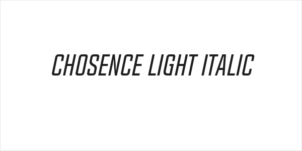 Chosence Light Italic Logo