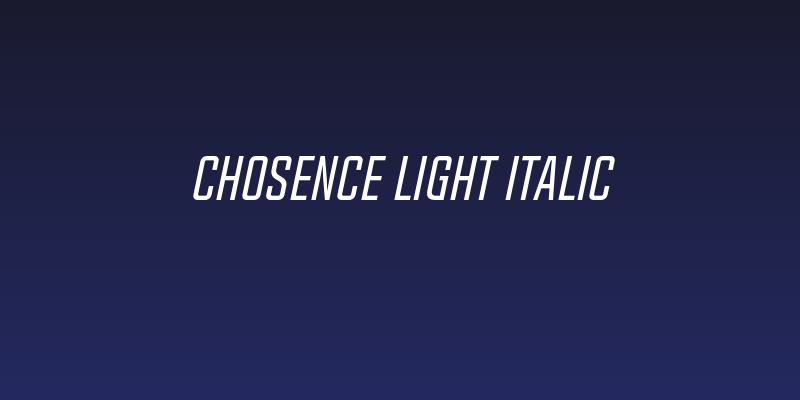 Chosence Light Italic Social Header
