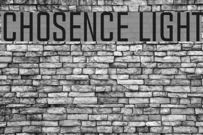 Chosence Light Font examples