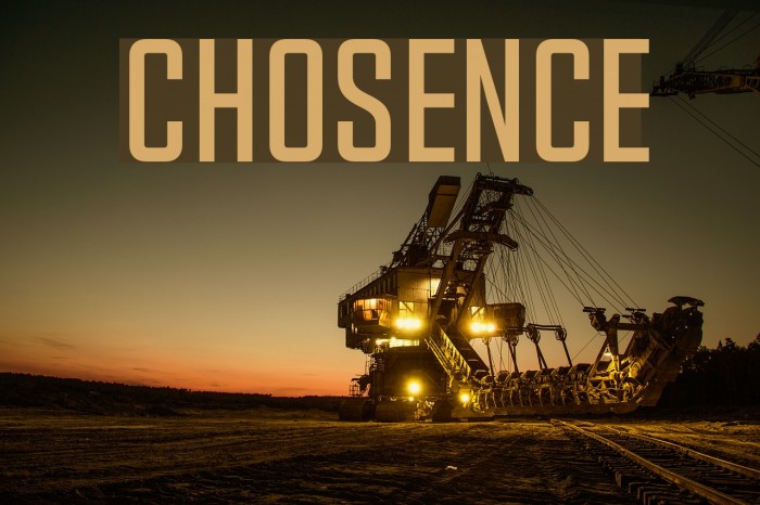 Chosence Font examples