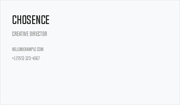 Chosence Business Card