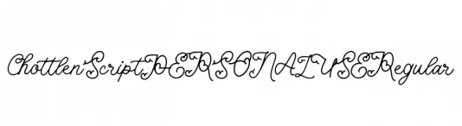 Chottlen Script PERSONAL USE Regular  لخطوط تنزيل