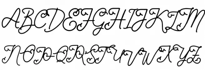 Chottlen Script PERSONAL USE Regular Schriftart Groß