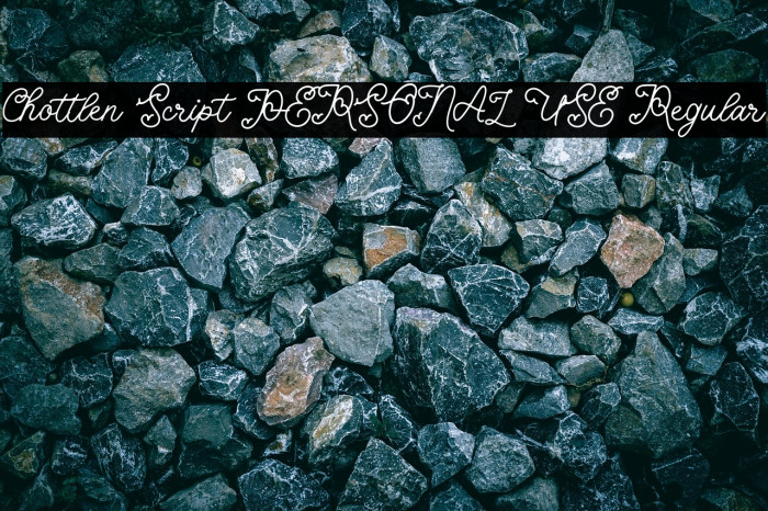 Chottlen Script PERSONAL USE Regular Example 2