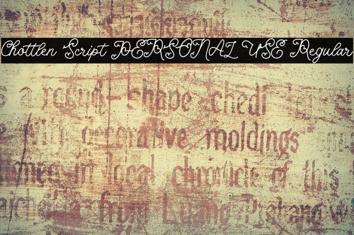 Chottlen Script PERSONAL USE Regular Example 3