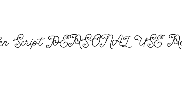 Chottlen Script PERSONAL USE Regular Logo