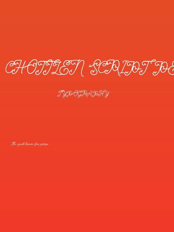 Chottlen Script PERSONAL USE Regular Poster