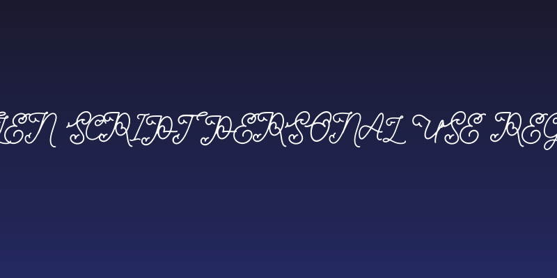 Chottlen Script PERSONAL USE Regular Social Header