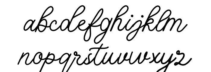 Chottlen Script PERSONAL USE Regular Font LOWERCASE