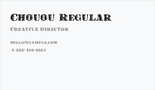 Chouou Regular Business Card