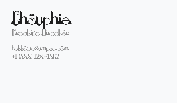 Chouphie Business Card