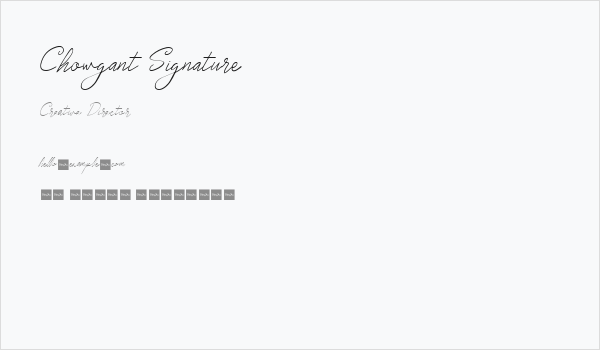 Chowgant Signature Business Card