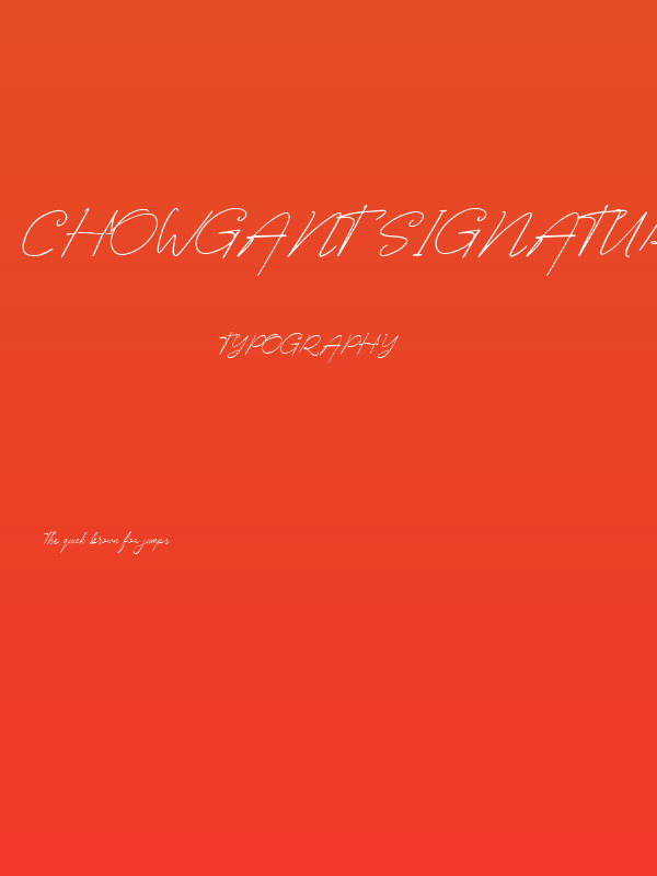 Chowgant Signature Poster