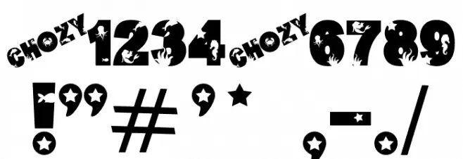 Chozy mermaid Font OTHER CHARS