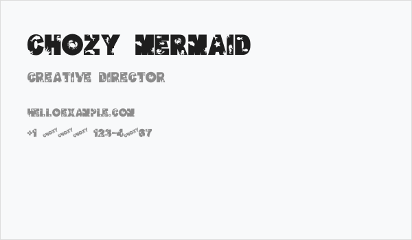 Chozy mermaid Business Card
