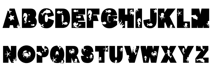 Chozy mermaid Font LOWERCASE
