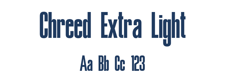 Chreed Extra Light Font Preview