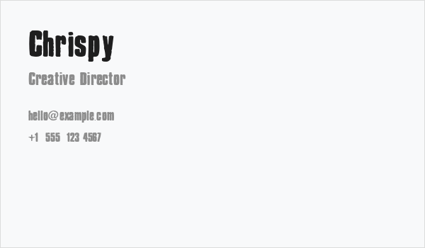 Chrispy Business Card