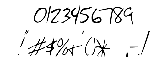 Chris's Handwriting Font OTHER CHARS