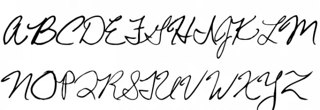 Chris's Handwriting फ़ॉन्ट अपरकेस