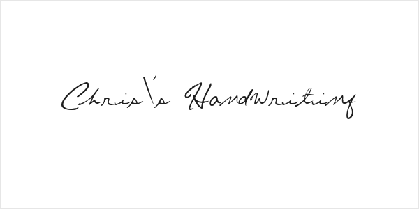 Chris's Handwriting Logo