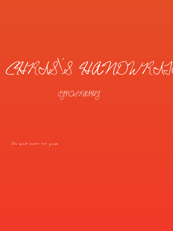 Chris's Handwriting Poster