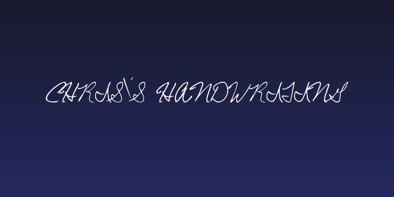 Chris's Handwriting Social Header