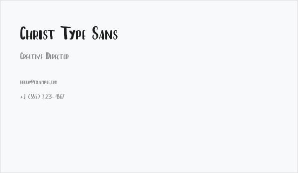 Christ Type Sans Business Card