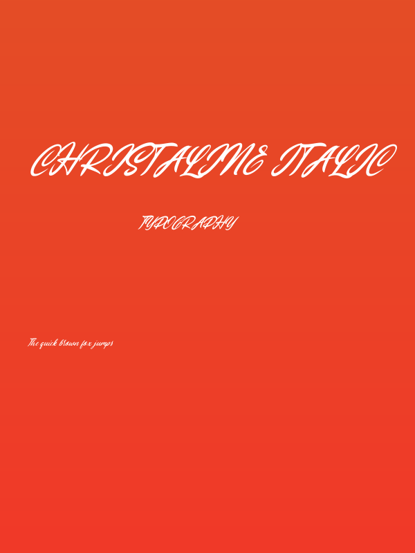Christaline Italic Poster