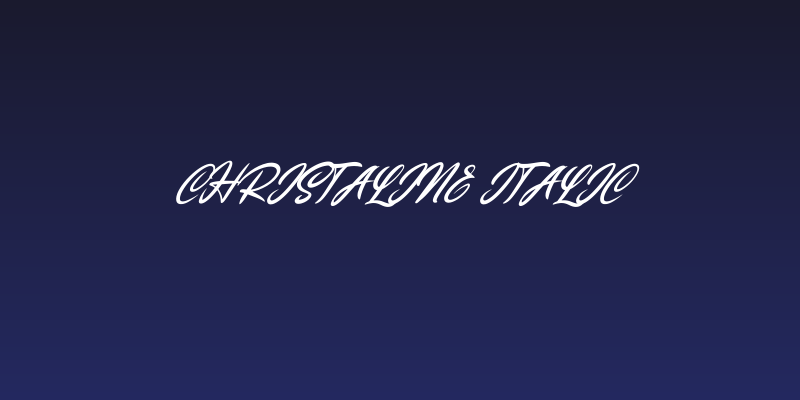 Christaline Italic Social Header