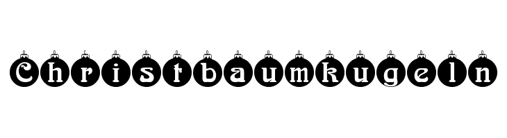 Christbaumkugeln Font