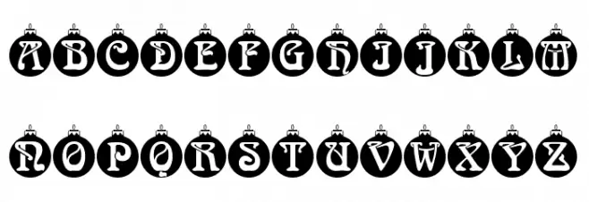 Christbaumkugeln フォント 大文字