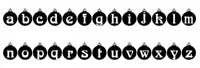Christbaumkugeln Caratteri MINUSCOLO