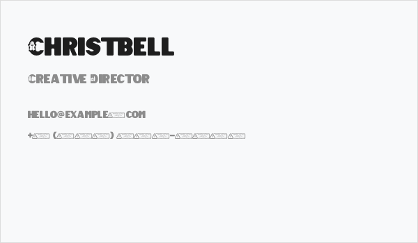 Christbell Business Card