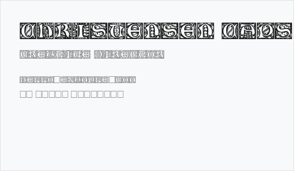 Christensen Caps Regular Business Card