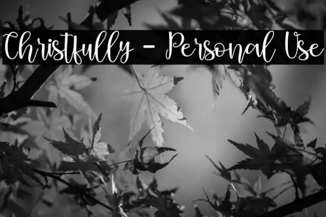 Christfully - Personal Use Font examples