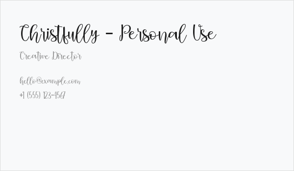 Christfully - Personal Use Business Card