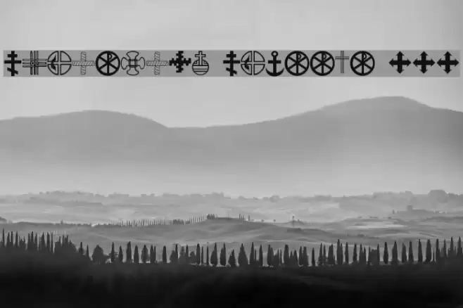 Christian Crosses III Font examples