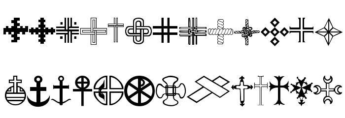 Christian Crosses III Font LOWERCASE