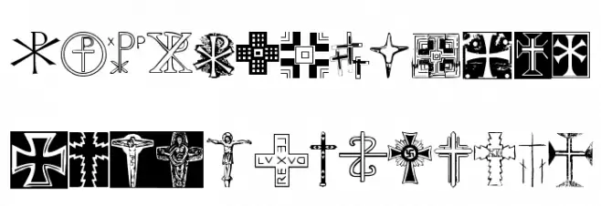 Christian Crosses II Caratteri MINUSCOLO
