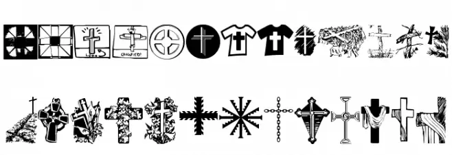 Christian Crosses V Fonte MAIÚSCULAS
