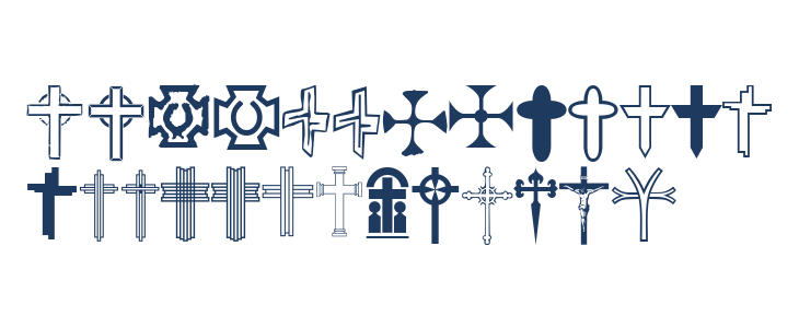 Christian Crosses V Lowercase